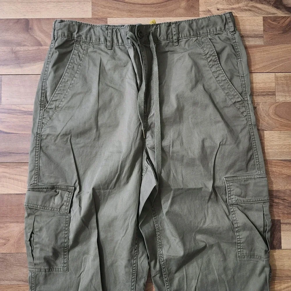 Polo Ralph Lauren Cargo Jogger Pants Green Cargo Military Utility Large Euc